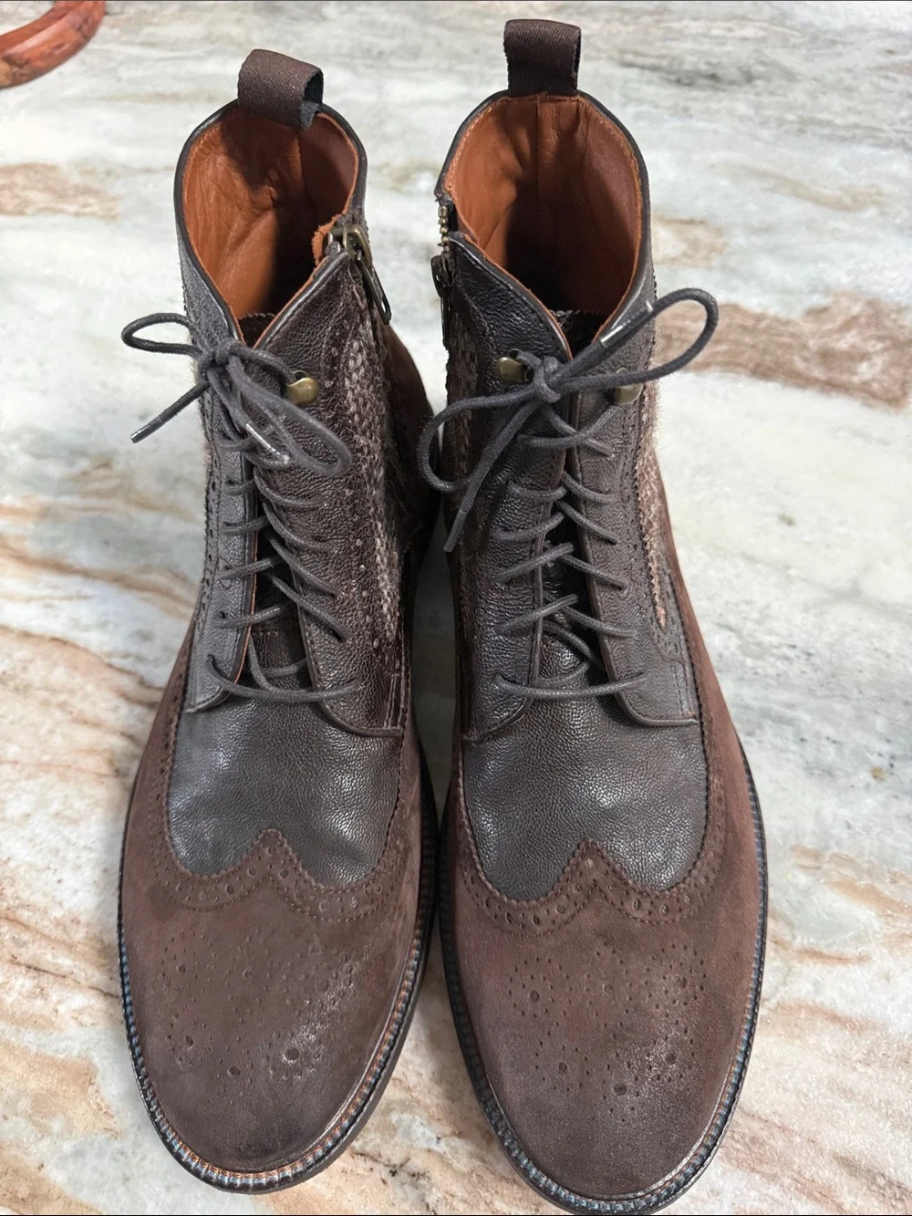 Johnson & Murphy Men’s Sz 10.5 M suede plaid ankle boot